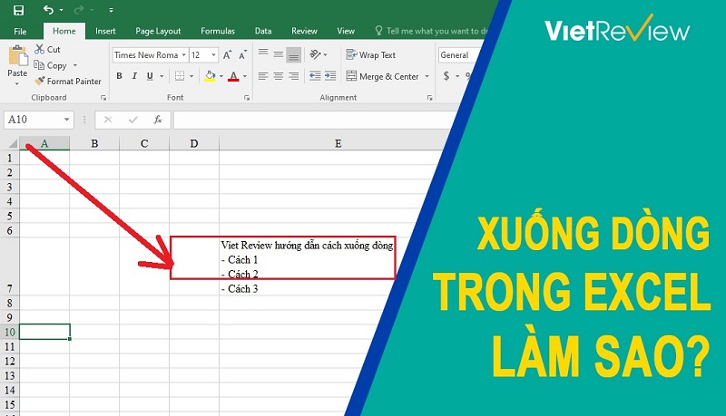 Khám Phá 3 Phương Pháp Xuống Dòng Trong Excel Dễ Dàng Nhất